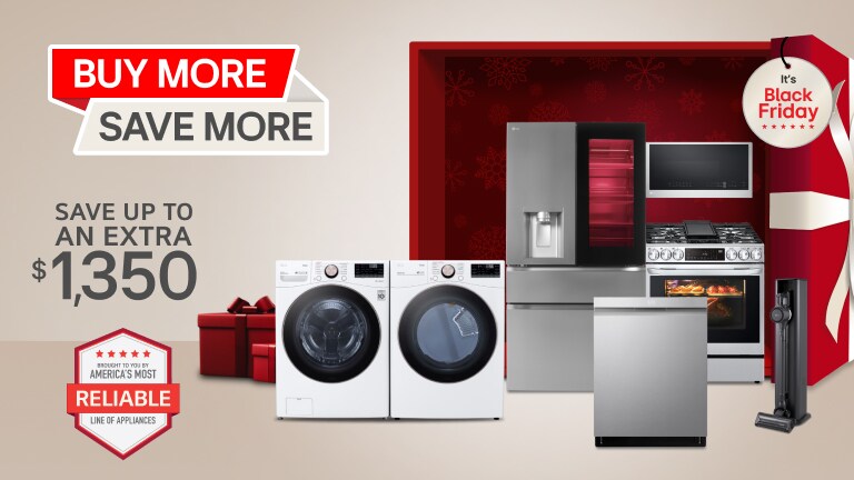 Bundle 2 or more eligible appliances to save up to $1,350